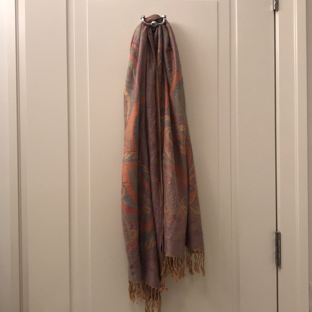 Pashmina purple patterned scarf